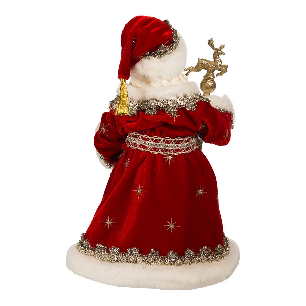 Kurt Adler 10.5-Inch Fabriché Regal Red Santa Table Piece